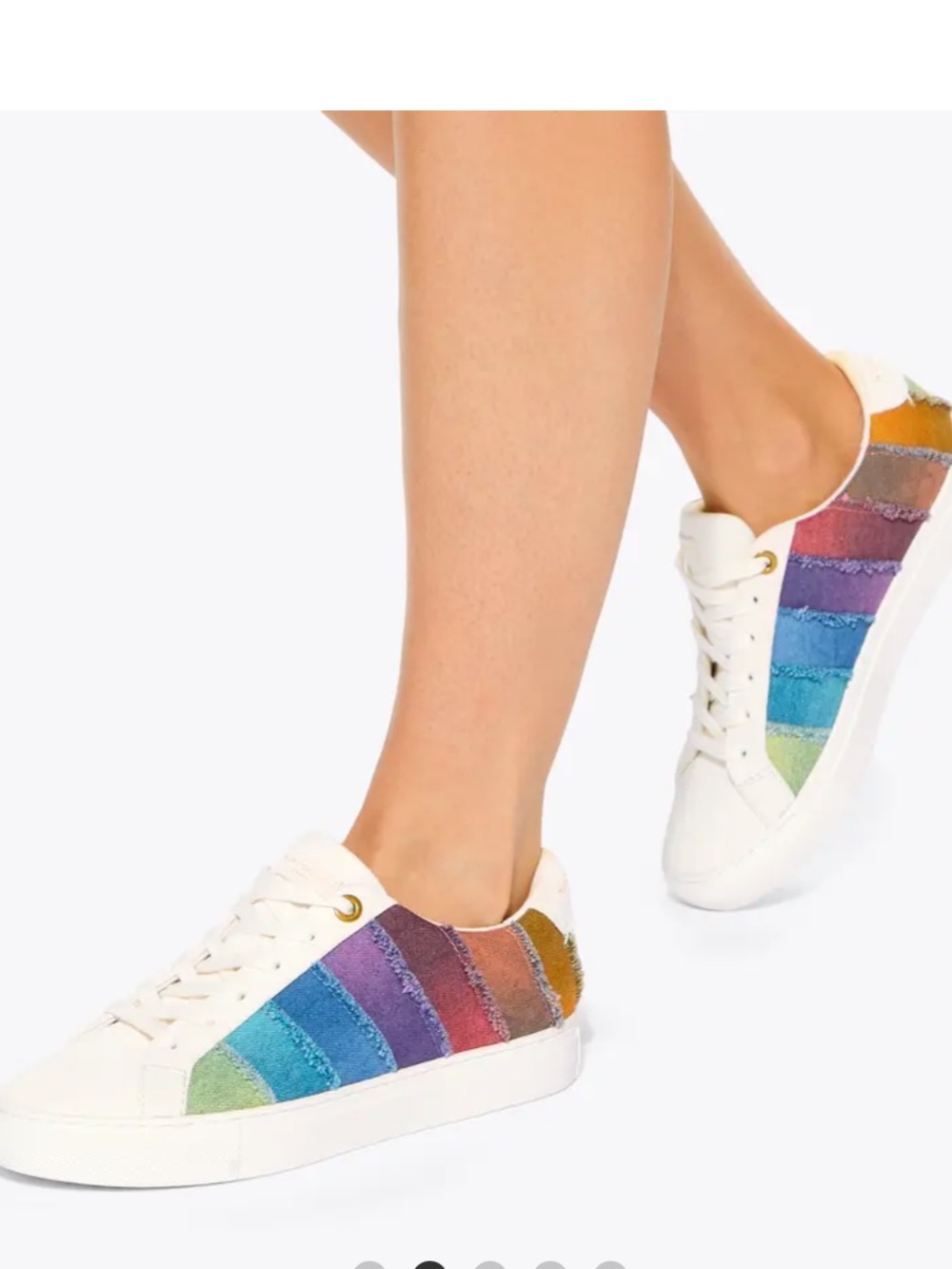 🌈 BRAND NEW Kurt Geiger Lane Rainbow stripe sneakers
